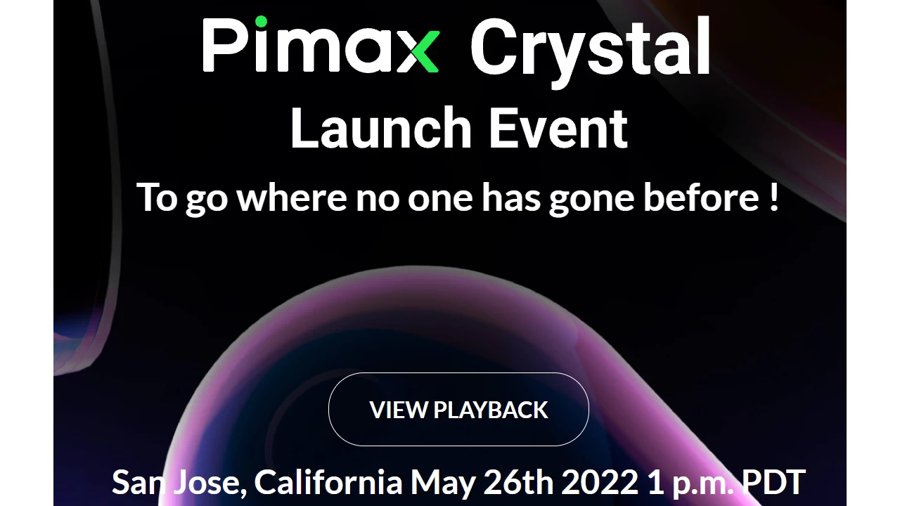 Презентация Pimax Crystal пройдет 26 мая