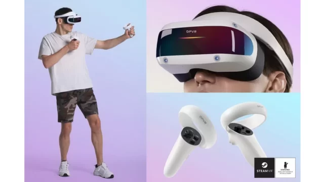 Анонсирован новый VR-шлем DPVR E4, который теперь использует трекинг гарнитуры и контроллеров по встроенным камерам.